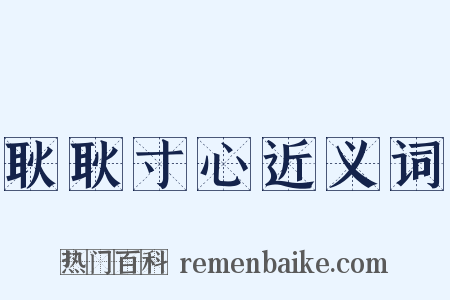 耿耿寸心近义词是什么意思的图片